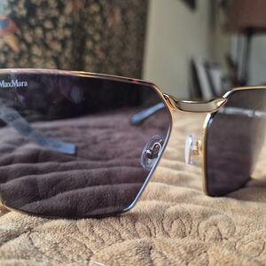 MaxMara Gold and Black Sunglasses (No Case.)